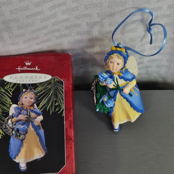 Vintage Hallmark Keepsake Ornament 1998 Iris Angel Language of Flowers #3 New Wi - Picture 1 of 3